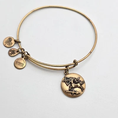ALEX & ANI Sagittarius Bracelet Zodiac Expandable Charm Bangle Brass Made in USA - Image 1 of 4