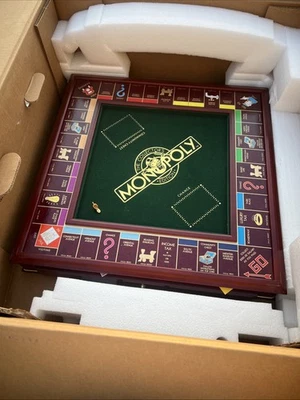 1991 Franklin Mint Deluxe Monopoly Collector's Edition Wood Board Game excellent - Image 1 of 4