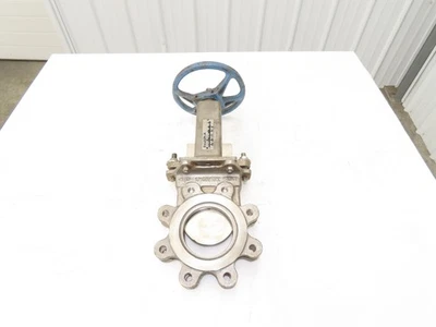 DeZurik KBD 4" Stainless Lug Knife Gate Valve Rising Stem 304SS *Bad Seal* - Image 1 of 4
