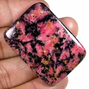 126.20 Cts 100% Natural Pink Rhodonite Cabochon 31 x 44 mm Loose Gemstone GO22 - Picture 1 of 2