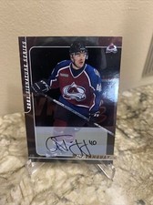 2000 In The Game Hockey Alex Tanguay On Card Auto 
