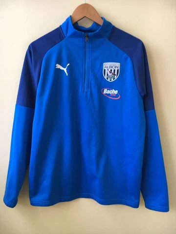 West Bromwich Albion Puma 1/3 zip football soccer track pullover. Size M Cover