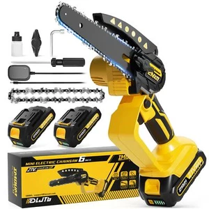 Mini Chainsaw Electric Chain Saw 6 Inch Cordless Battery Powered, With 2 Batt... - Picture 1 of 9