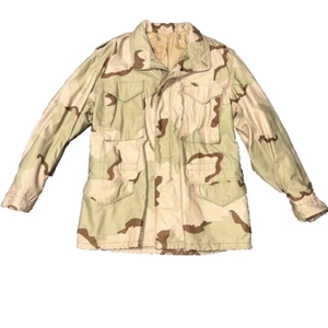 Giacca da campo militare USA cappotto clima freddo deserto mimetico medio reg con cappuccio - Foto 1 di 7