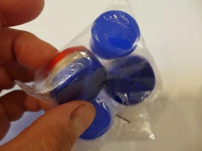 Benotto Handlebar tape tri-color red white blue vintage set with plugs - Image 1 of 2