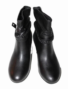 American Eagle Women's Rachel Black Braided Pull-on Ankle Bootie Boots 7-9M/W - Picture 1 of 6