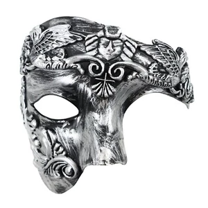 Masquerade Mask for Men Phantom Of The Opera Half Face Venetian Costume Masks - Picture 1 of 24