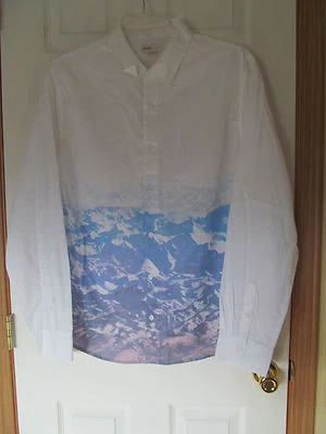 NWT Men's Walker Refinery White long sleeve Button Down Shirt Sz Large - Image 1 of 4