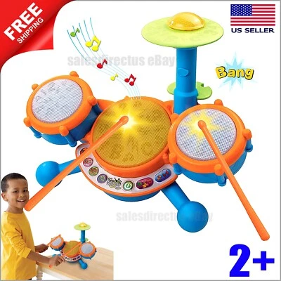 Musical Toys For Kids Girls Boys 2 3 4 5 Year Olds Toddlers Drum Set Educational - Image 1 of 4