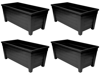 Long Trough 55cm Plant Pot Plastic Planter Home Garden Window Herb Flower Box - Image 1 of 3