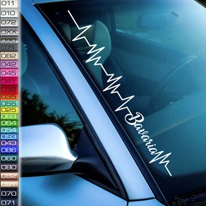 Pulsschlag Bavaria Aufkleber Frontscheibenaufkleber 46 Farben F19 - Picture 1 of 4