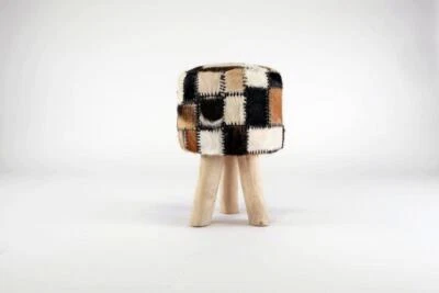 Romanteaka 7995-10 Sitzhocker mit Ziegenfell rund - Bild 1 von 2