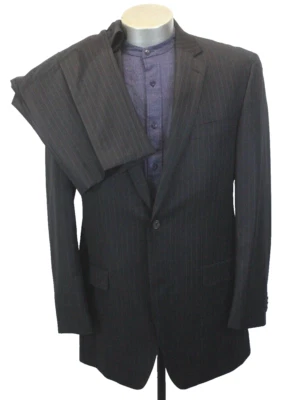 mens charcoal pinstripe Michael Kors 2pc Pant Suit all season wool classic 42 L - Image 1 of 4