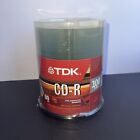 TDK CD-R 100 pack données, MP3, audio, vidéo, photos. Brûlage d'ordinateur 80 min 700 Mo