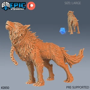 6K Harz 32 mm epische Miniaturen Fenrir Wolf verkettet (groß) für D&D, Rollenspiel - Bild 1 von 1