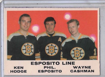 1970-71 OPC O-Pee-Chee Espo Line card NM- Ken Hodge Phil Esposito Wayne Cashman - Image 1 of 2