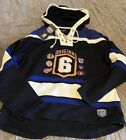 Old+Time+Hockey+NHL+Hockey+Original+Six+Embroidered+Hoodie+Sweatshirt+Medium+New