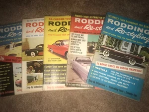 Collectible Rodding and Re-Styling Car Auto Magazine Lot of 5 Issues 1956-1957 - Picture 1 of 12