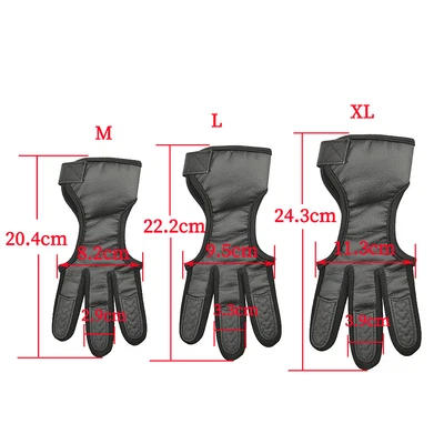 Archery 3Finger Glove Deerskin Protector Gear Leather Hand Guard Bow Hunt Target - Image 1 of 4