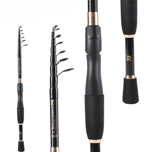 1.8-2.4m Telescopic Fishing Rod Ultralight Weight Rod Carbon Fiber Fishing Rod - Picture 1 of 26