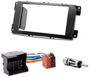 Juego de Instalación Autorradio para Ford C-Max 2007-2011 Doble Iso Color Negro - Imagen 1 de 2
