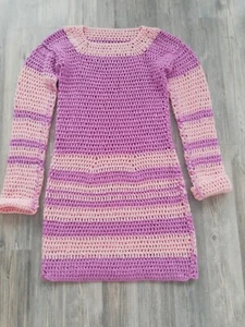 #11. mädchen kleid gr. 164-178 selbst gehäckelt NEU herbst Winter  - Bild 1 von 3