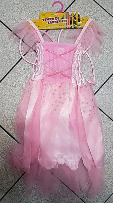 Vestido de cuento de hadas rosa con calle y alas disfraz de carnaval 5-6 edades 43 5/16 pulgadas Foto 1 de 4