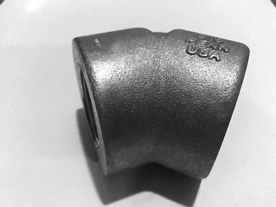 Penn Threaded 1-1/2" Aluminum 45 degree Elbow 3000     - Image 1 of 2