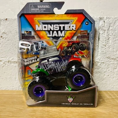 The Joker Wheels Monster Truck Jam Mania 1:64 2022 lanzamiento con barril DC Comics Foto 1 de 3