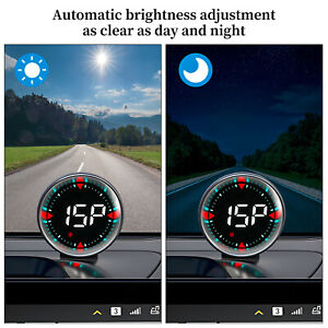 Car Digital HUD GPS+BeiDou Speedometer Universal Head Up Display Overspeed Alarm