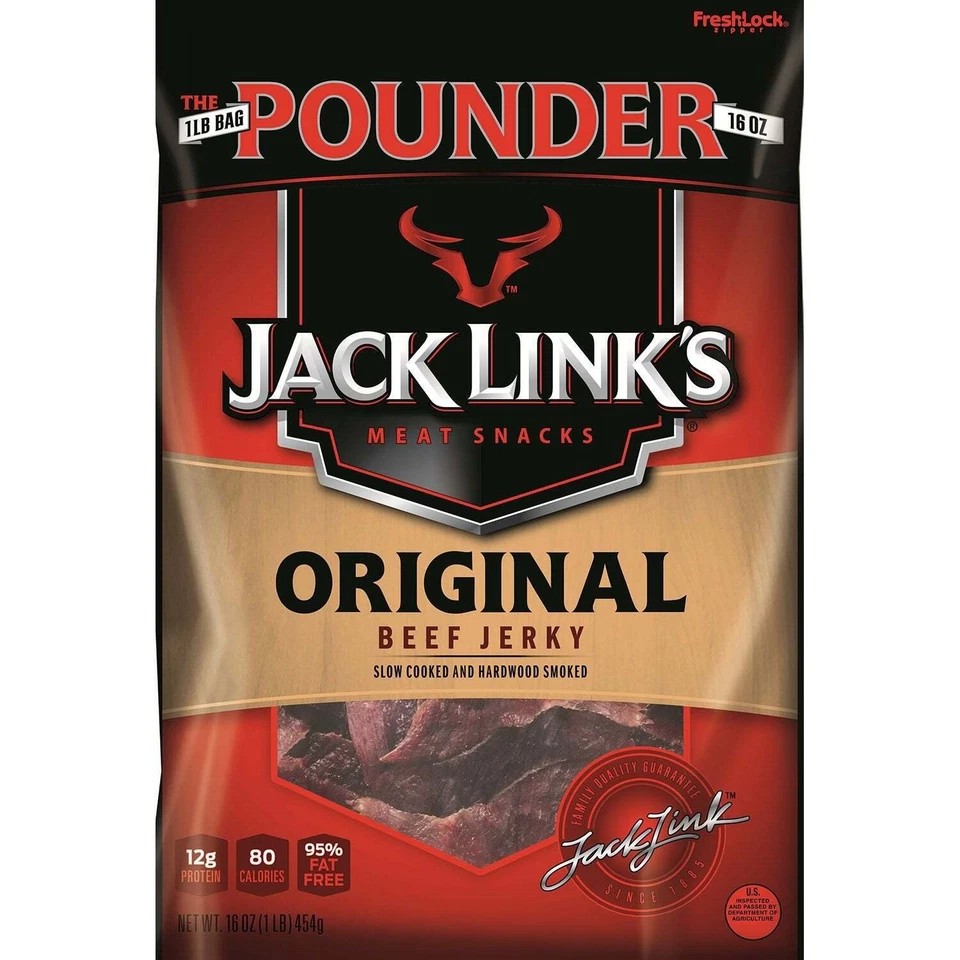 Jack Link's Original Beef Jerky, 16 Ounce (5 Pack)