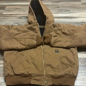 Dri-Duck 5020 Cheyenne Hooded Quit Lined Work Jacket Brown Men’s Large - Picture 1 of 16