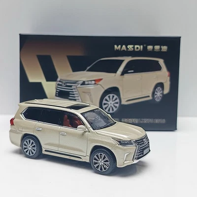 MASDI 1/64 比例 LEXUS LX570 SUV 金色压铸汽车模型玩具收藏礼物 — 第 1/4 张图片