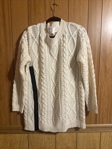Suéter blanco tejido con cable JOA Los Angeles para mujer mezcla de lana mediana caprichoso - Imagen 1 de 10