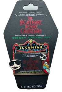 Disney DSF DSSH Pesadilla antes de Navidad Carpa NBC 3D Jack Sally LE 500 Prendedor - Imagen 1 de 9