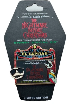 Disney DSF DSSH Pesadilla antes de Navidad Carpa NBC 3D Jack Sally LE 500 Prendedor Foto 1 de 4