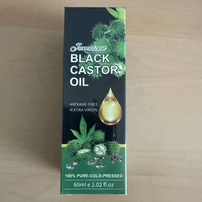 Aceite de ricino negro jamaicano 100 % prensado en frío (60 ml/2,02 fl. oz) lote de 2, como se ve Foto 1 de 4