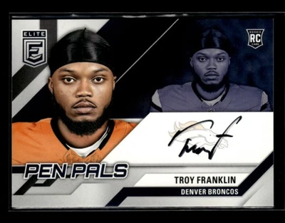 Troy Franklin RC 2024 Panini Donruss Elite Football Pen Pals Auto [xdD61 - Image 1 of 2