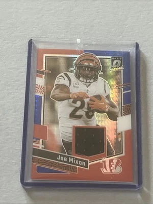 2023 Donruss Optic Joe Mixon Donruss Threads Blue Hyper Prizm Patch #DT-JM - Image 1 of 2