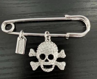Broche calavera pasador de seguridad Coach, auténtico Foto 1 de 4