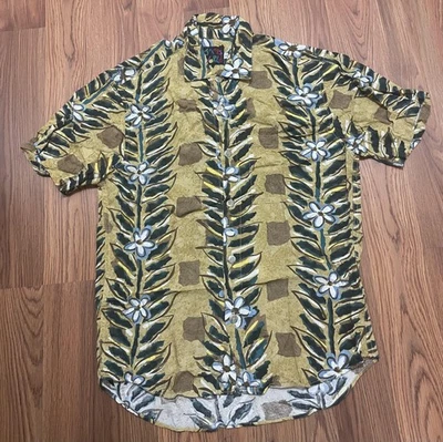 Camisa Jams World Para Hombre Pequeña Hawaiana Abotonada Campamento Estampado Floral Estilo Vintage Foto 1 de 4