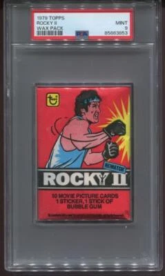 1979 TOPPS ROCKY II WAX PACK - SYLVESTER STALLONE - PSA 9 MINT - NEW HOLDER !!! - Image 1 of 2