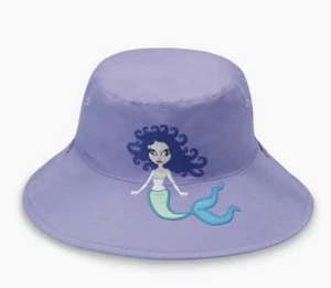 Wallaroo Hat Company Purple Kids Lids Mermaid Sun Protection Adjustable 2-5yr - Picture 1 of 9