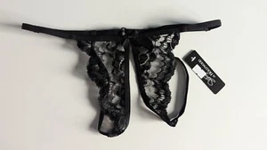 Vintage Shirley Of Hollywood Women's O/S Crotchless Free Panties NWT 1990s Thong - Picture 1 of 7