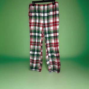 Weihnachten Pyjamahose Damen Gr. M rot & grün Schottenkaro Flanell PJ bequem - Bild 1 von 5