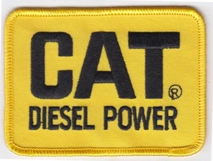 CAT DIESEL POWER Trucks vehicle (Y) Embroidered Patches 3.5"x2.5" iron-on - Imagen 1 de 1