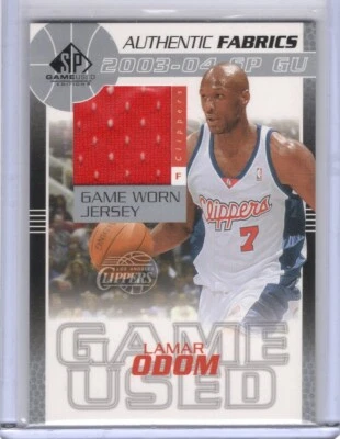 2003-04 SP Game Used Authentic Fabrics Jersey #LO-J Lamar Odom - Image 1 of 2