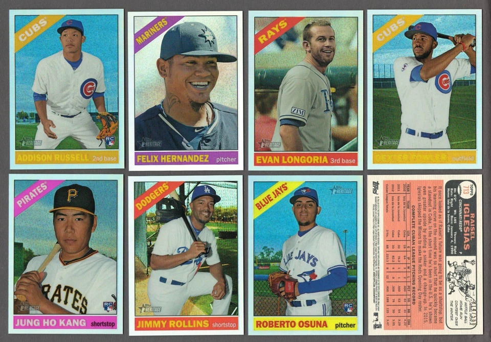 Tarjeta única Topps Heritage 2015 refractor cromado paralelo/insertar #/566 ref Foto 1 de 1