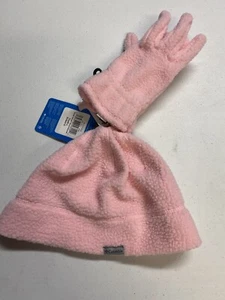 Columbia Hat and Glove Set Boulder Springs Pink Youth Size Large L Fleece New - Picture 1 of 1