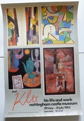 PAUL KLEE His Life and Work 1983 ART EXHIBITION POSTER Nottingham Castle museum - Image 1 of 4